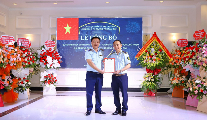 Bổ nhiệm ông Lê Quang Tú giữ chức vụ Cục trưởng Cục Quản lý thị trường Nam Định