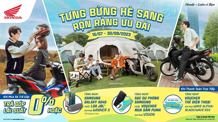 Honda Việt Nam tung ưu đãi "khủng" mùa tựu trường