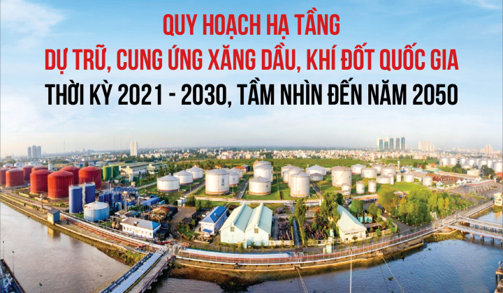 Quy hoạch hạ tầng dự trữ, cung ứng xăng dầu, khí đốt quốc gia thời kỳ 2021 - 2030, tầm nhìn đến năm 2050