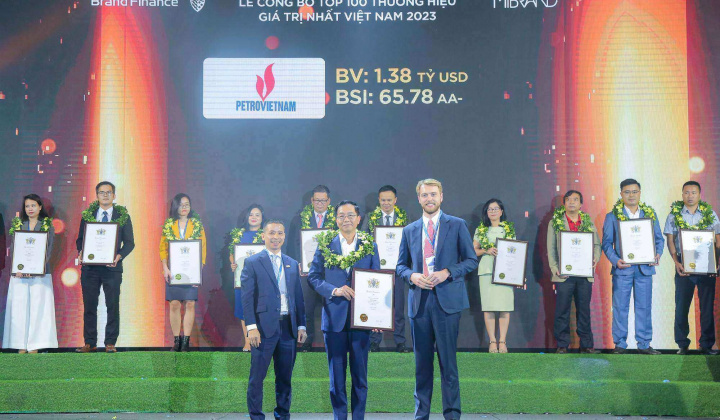 Petrovietnam đạt Top 10 thương hiệu giá trị nhất Việt Nam