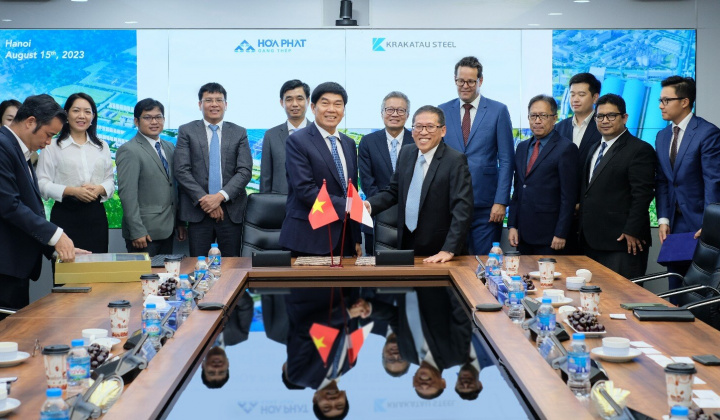 Tập đoàn thép lớn nhất Indonesia thăm và làm việc tại Hòa Phát