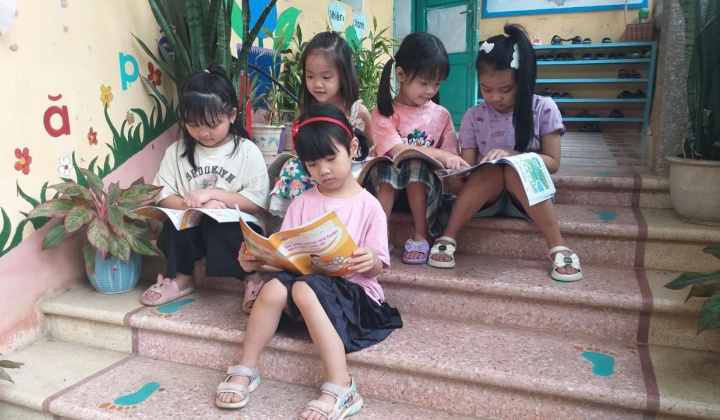 Lan tỏa văn hóa đọc cùng cô trò Trường Mầm non Supe