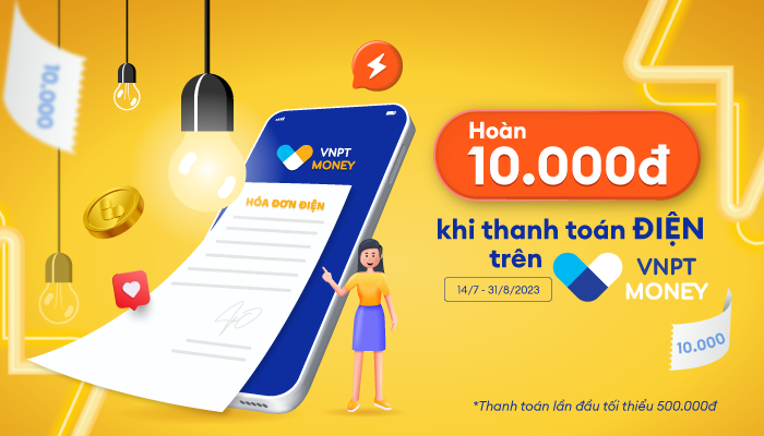 Thanh toán hóa đơn tiền điện tiết kiệm trên VNPT Money
