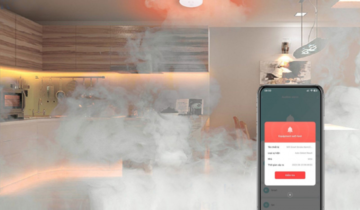 Phòng cháy nổ với bộ cảm biến khói thông minh Rạng Đông