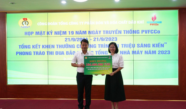 Công đoàn PVFCCo tổng kết Chương trình “01 triệu sáng kiến – Nỗ lực vượt khó, phát triển”