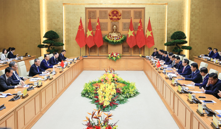 Thủ tướng Phạm Minh Chính hội đàm với Thủ tướng Trung Quốc Lý Cường