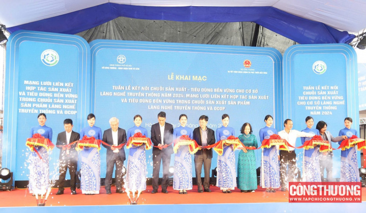 Khai mạc Tuần lễ kết nối chuỗi sản xuất - tiêu dùng bền vững cho cơ sở làng nghề truyền thống năm 2024