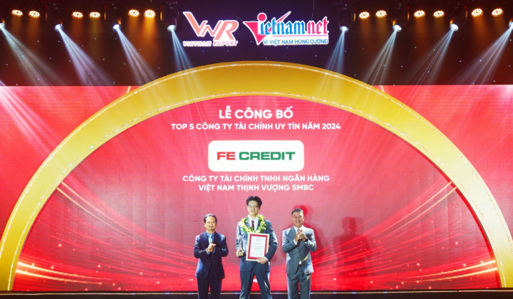 FE CREDIT khẳng định vị thế dẫn đầu trong Top 5 Công ty uy tín ngành Tài chính năm 2024