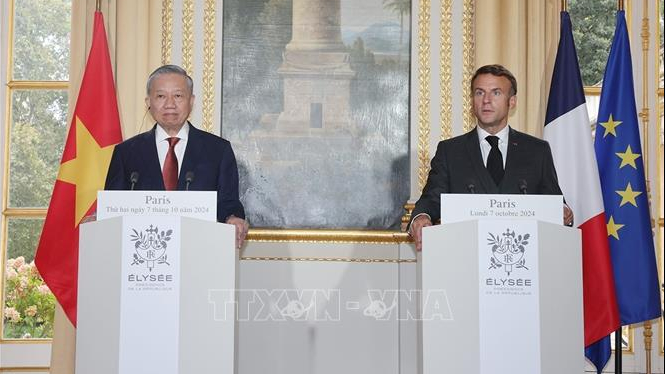 Tổng Bí thư, Chủ tịch nước Tô Lâm và Tổng thống Pháp gặp gỡ báo chí