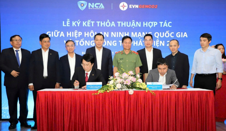 EVNGENCO2 ký kết thỏa thuận hợp tác với Hiệp hội An ninh mạng Quốc gia