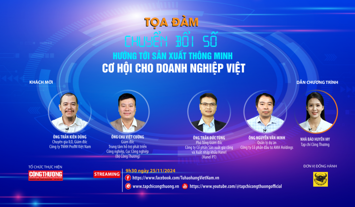 [TOẠ ĐÀM TRỰC TUYẾN] Chuyển đổi số hướng tới sản xuất thông minh: Cơ hội cho doanh nghiệp Việt