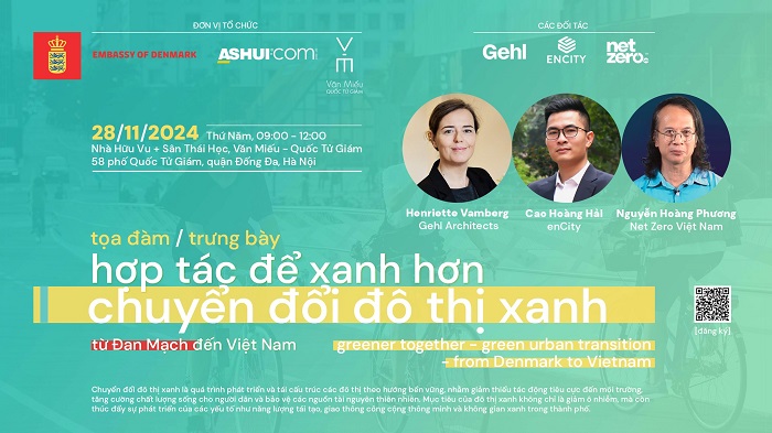 Việt Nam và Đan Mạch thúc đẩy hợp tác chuyển đổi đô thị xanh