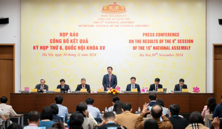 Kỳ họp thứ 8, Quốc hội khóa XV đã thông qua 18 luật, 21 nghị quyết