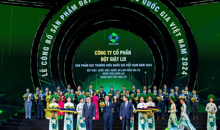 Công ty CP Bột giặt LIX lần thứ 2 được vinh danh Thương hiệu quốc gia