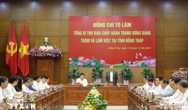 Tổng Bí thư: Xây dựng tỉnh Đồng Tháp phát triển trong nhóm dẫn đầu vùng ĐBSCL