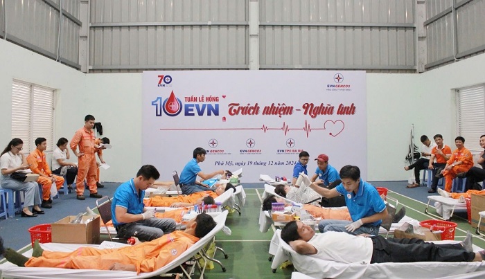 Hiến máu nhân đạo - Nghĩa cử cao đẹp của Công ty Nhiệt điện Phú Mỹ