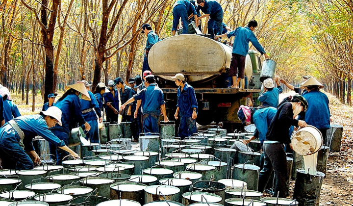 Đơn giá cao, xuất khẩu cao su quý I/2024 tăng cả lượng và trị giá