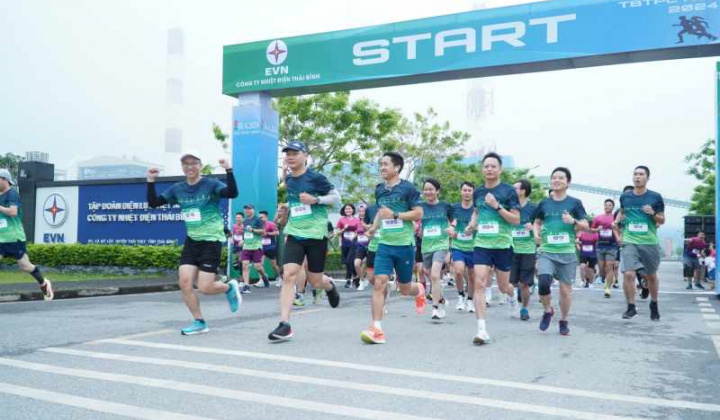 Công ty Nhiệt điện Thái Bình: Gần 100 vận động viên tham gia giải chạy TBTPC Running 2024