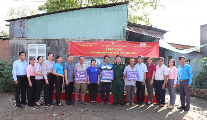 EVNGENCO2 đồng hành cùng phường Trà Nóc xây Nhà Đại đoàn kết cho các hộ khó khăn