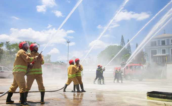 Công ty Nhôm Lâm Đồng diễn tập chữa cháy và cứu nạn cứu hộ