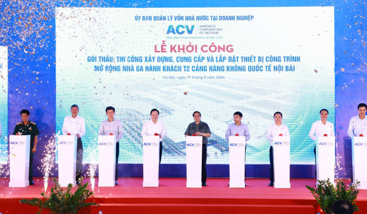 Hà Nội: Khởi công gói thầu 4.600 tỷ đồng, Dự án mở rộng Nhà ga hành khách T2 Nội Bài