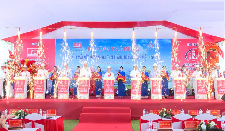 Thanh Hóa: Khởi công nhà máy dệt may hơn 1.000 tỷ đồng của nhà đầu tư Hồng Kông (Trung Quốc)