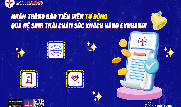 Làm thế nào để nhận thông báo tiền điện tự động?