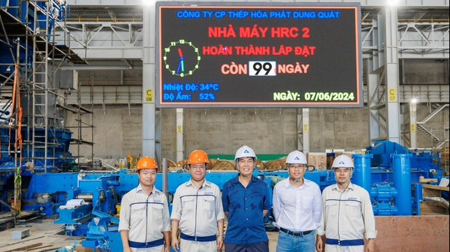Tập đoàn Hoà Phát (HPG): Chỉ còn 99 ngày nữa sẽ lắp xong dây chuyền HRC tại Dung Quất 2