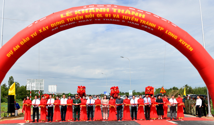 An Giang: Khánh thành tuyến nối Quốc lộ 91 và tuyến tránh TP. Long Xuyên