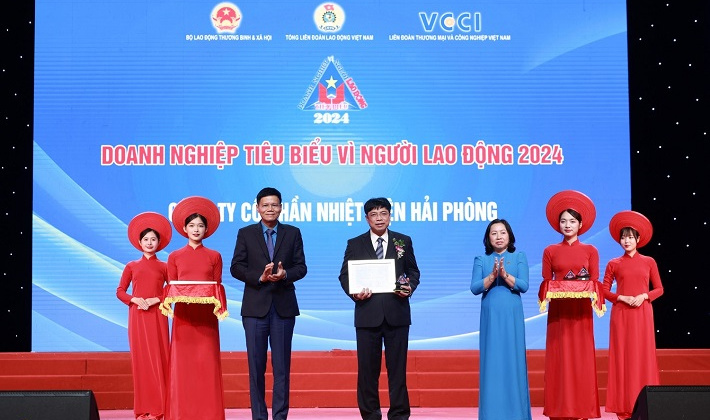 Nhiệt điện Hải Phòng được vinh danh "Doanh nghiệp tiêu biểu vì người lao động" năm 2024
