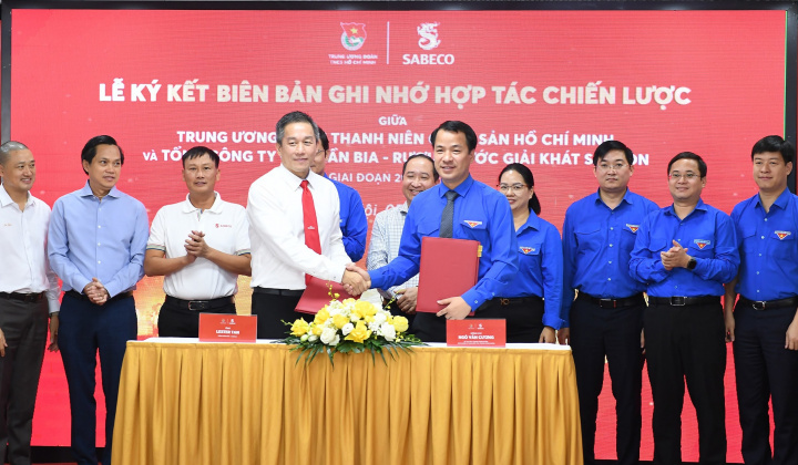 Trung ương Đoàn và SABECO tiếp tục ký biên bản ghi nhớ Giai đoạn 2024-2026