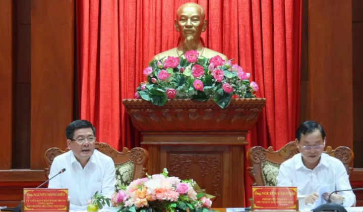 Bộ trưởng Nguyễn Hồng Diên làm việc với tỉnh Tiền Giang