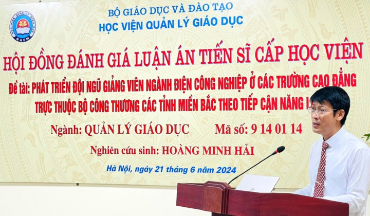 Hội đồng đánh giá Luận án Tiến sĩ cấp Học viện cho NCS Hoàng Minh Hải