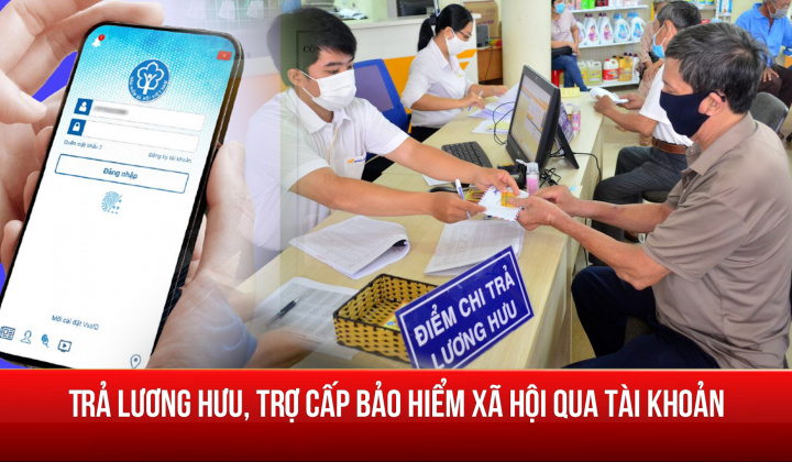 Từ ngày 1/9: Trả lương hưu, trợ cấp bảo hiểm xã hội qua tài khoản