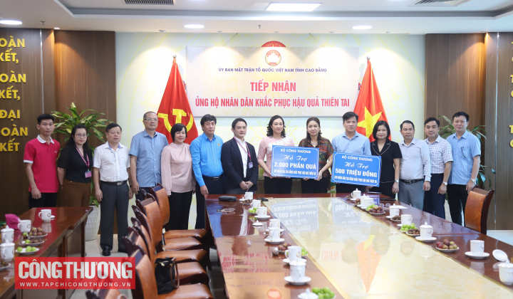 Bộ Công Thương hỗ trợ 500 triệu đồng, cùng Cao Bằng khắc phục thiệt hại do bão số 3