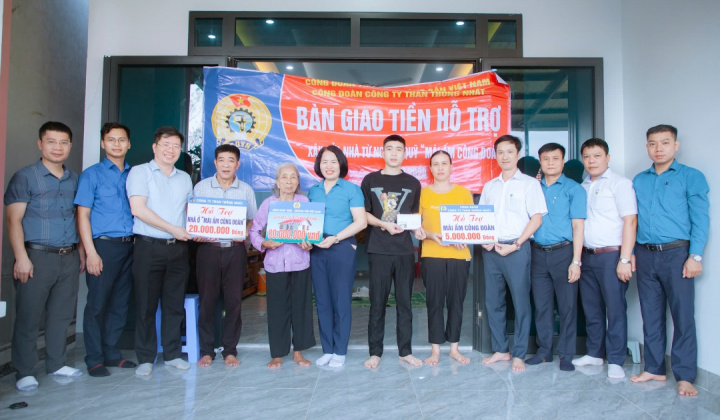 Than Thống Nhất trao kinh phí hỗ trợ xây nhà “Mái ấm Công đoàn” năm 2024