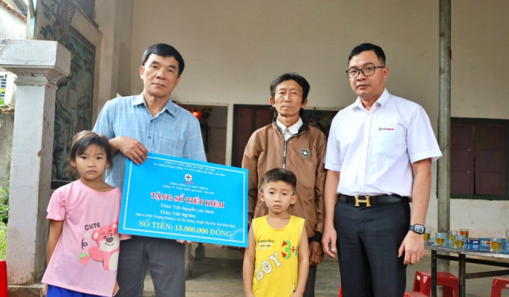 Thủy điện An Khê - Ka Nak giúp đỡ 2 cháu nhỏ có hoàn cảnh thương tâm tại Bình Định