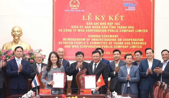 Tập đoàn WHA ký cam kết nghiên cứu đầu tư các khu công nghiệp, logistics tại Thanh Hóa