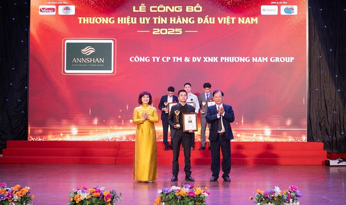 Trà Annshan được vinh danh Top 10 Thương hiệu uy tín hàng đầu Việt Nam 2025