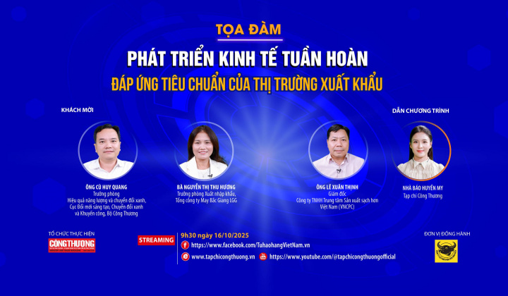 [TRỰC TUYẾN] Phát triển kinh tế tuần hoàn đáp ứng tiêu chuẩn của thị trường xuất khẩu