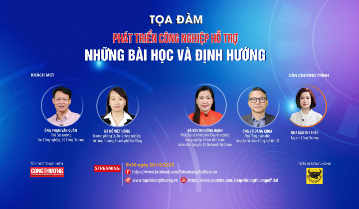 [Tọa đàm trực tuyến] Phát triển công nghiệp hỗ trợ: Những bài học và định hướng