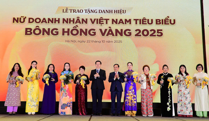 Vinh danh 98 nữ doanh nhân Việt Nam tiêu biểu - Bông Hồng Vàng năm 2025