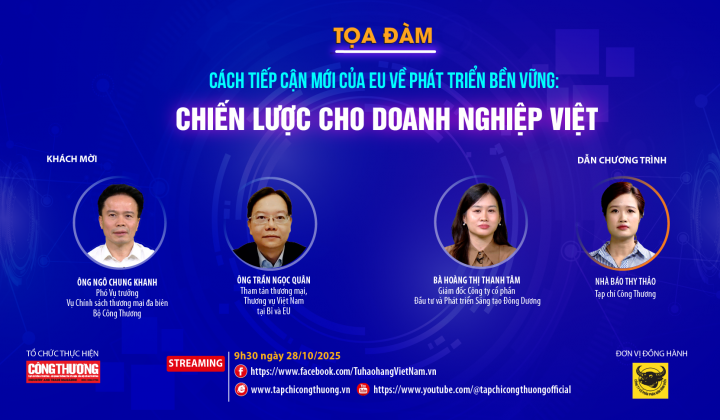[TRỰC TIẾP] “Cách tiếp cận mới của EU về phát triển bền vững: Chiến lược cho doanh nghiệp Việt”