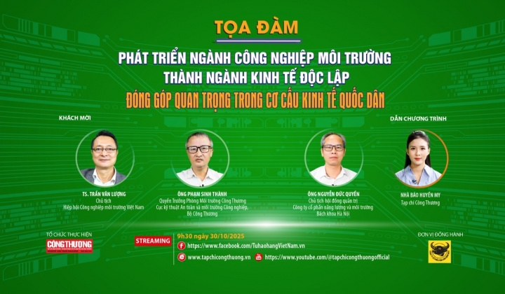 [TRỰC TUYẾN] "Phát triển ngành công nghiệp môi trường thành ngành kinh tế độc lập đóng góp quan trọng trong cơ cấu kinh tế quốc dân”