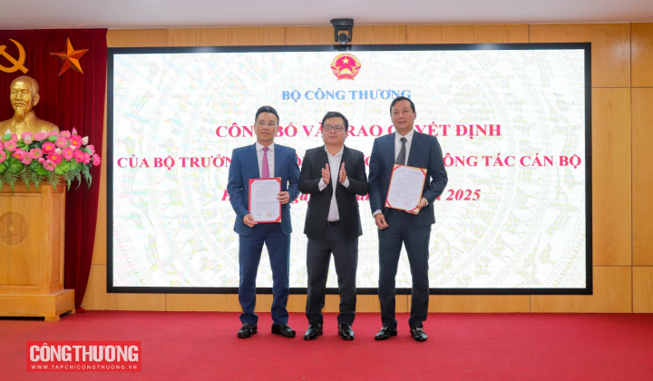 Bộ Công Thương bổ nhiệm Phó Cục trưởng Cục Công nghiệp và Phó Cục trưởng Cục Hóa chất