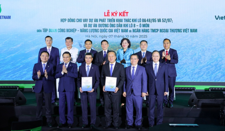 Petrovietnam và Vietcombank ký kết hợp đồng tín dụng cho Chuỗi dự án khí điện Lô B - Ô Môn