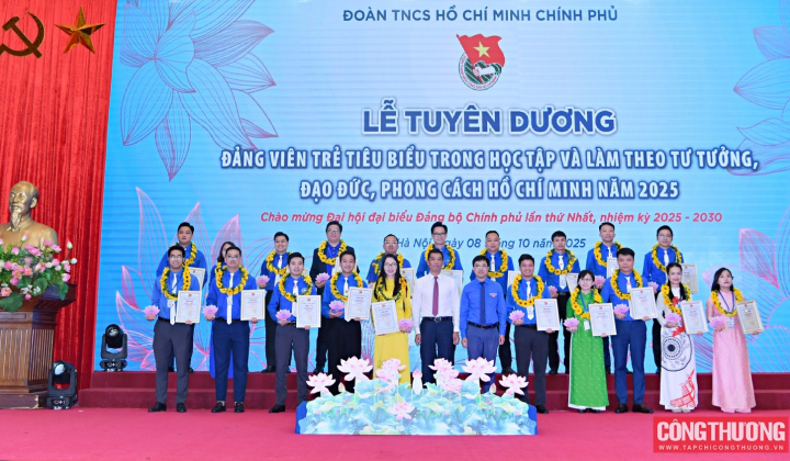 Đoàn Thanh niên Chính phủ: Tuyên dương 95 đảng viên trẻ tiêu biểu học tập và làm theo lời Bác