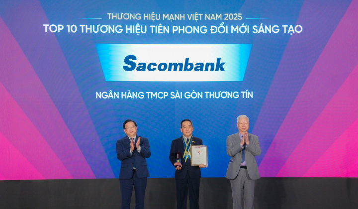 14 năm liên tiếp Ngân hàng Sacombank giữ vững danh hiệu thương hiệu mạnh Việt Nam