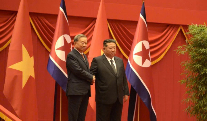 Lễ đón Tổng Bí thư Tô Lâm thăm cấp Nhà nước Cộng hòa Dân chủ Nhân dân Triều Tiên