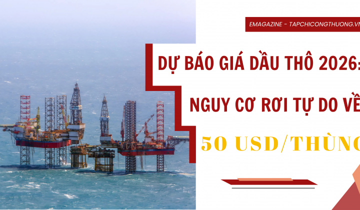 Dự báo giá dầu thô 2026: Nguy cơ rơi tự do về 50 USD/thùng